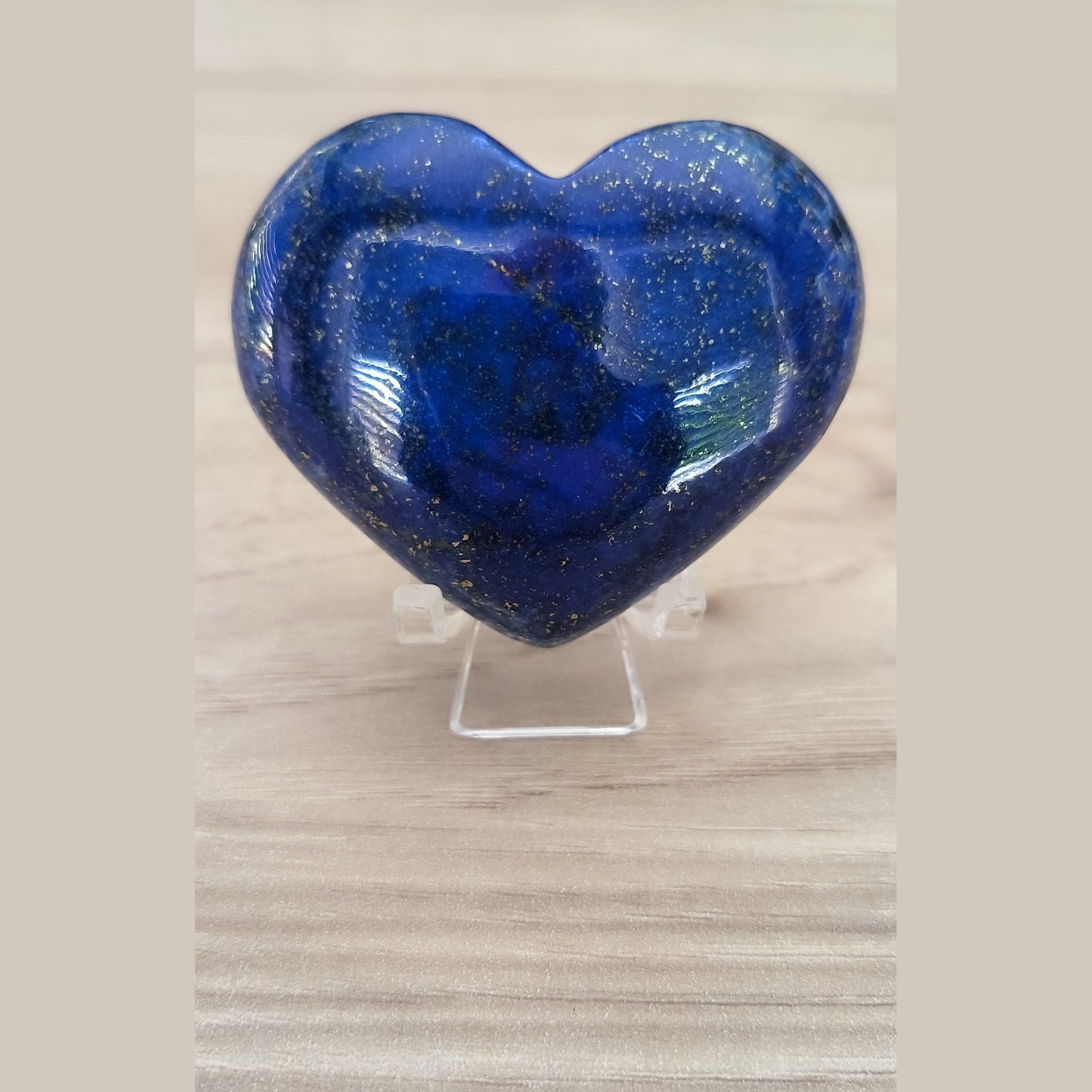 Cœur en Lapis-lazuli poli - Taille grand