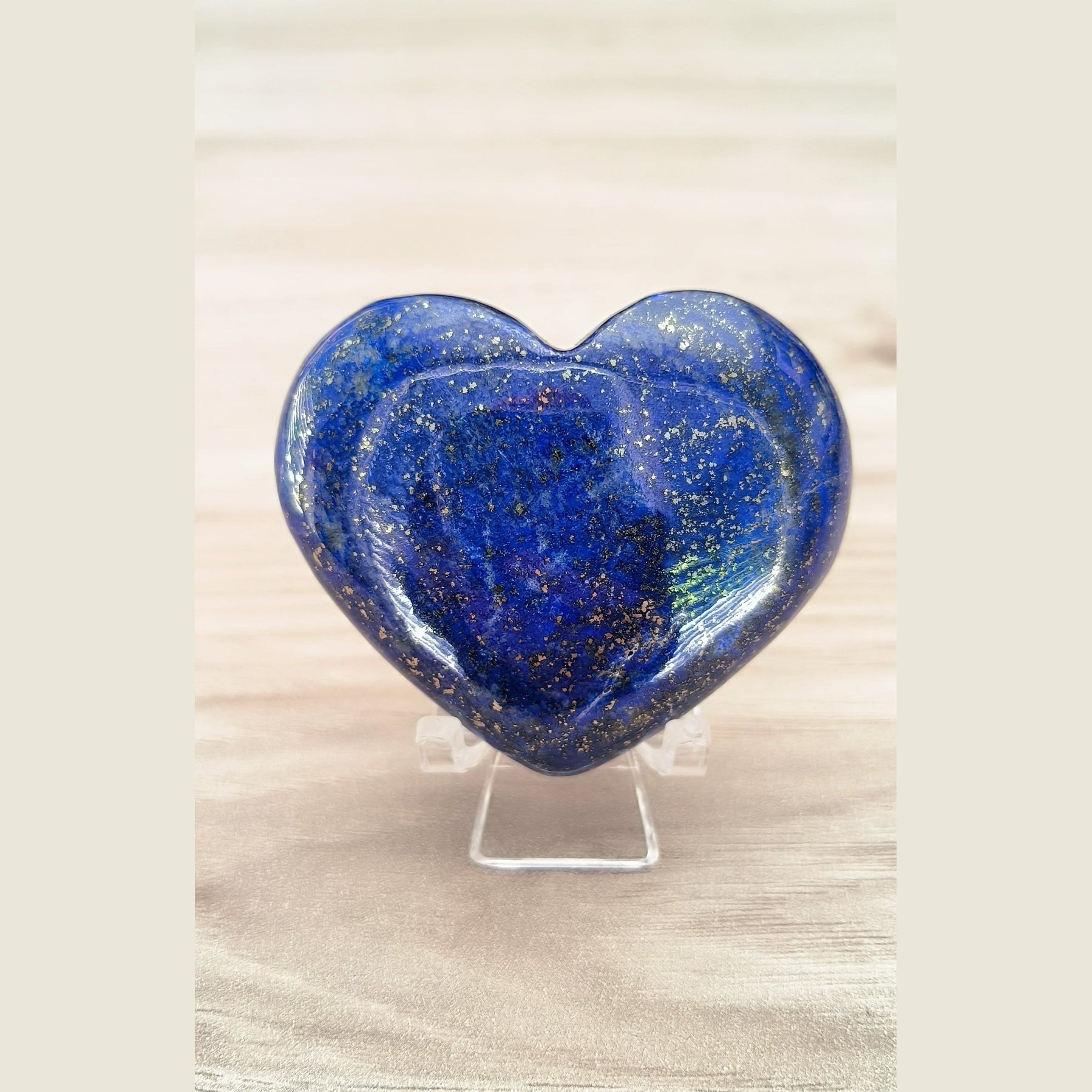 Cœur en Lapis-lazuli poli - Taille grand