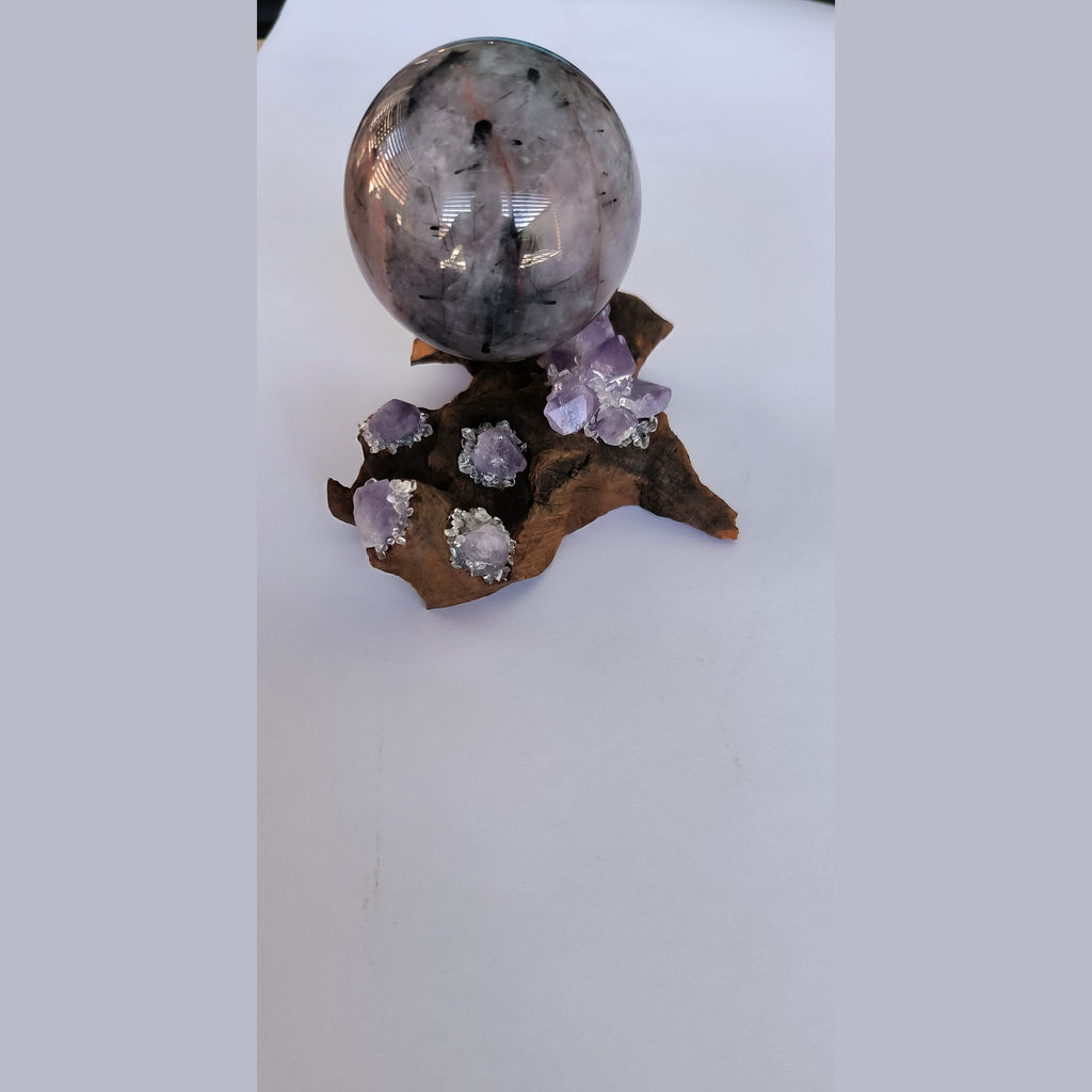 Sphère en Quartz Tourmaliné