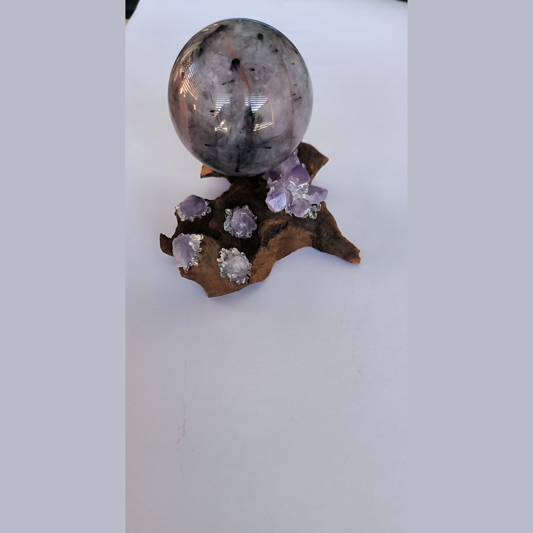 Sphère en Quartz Tourmaliné