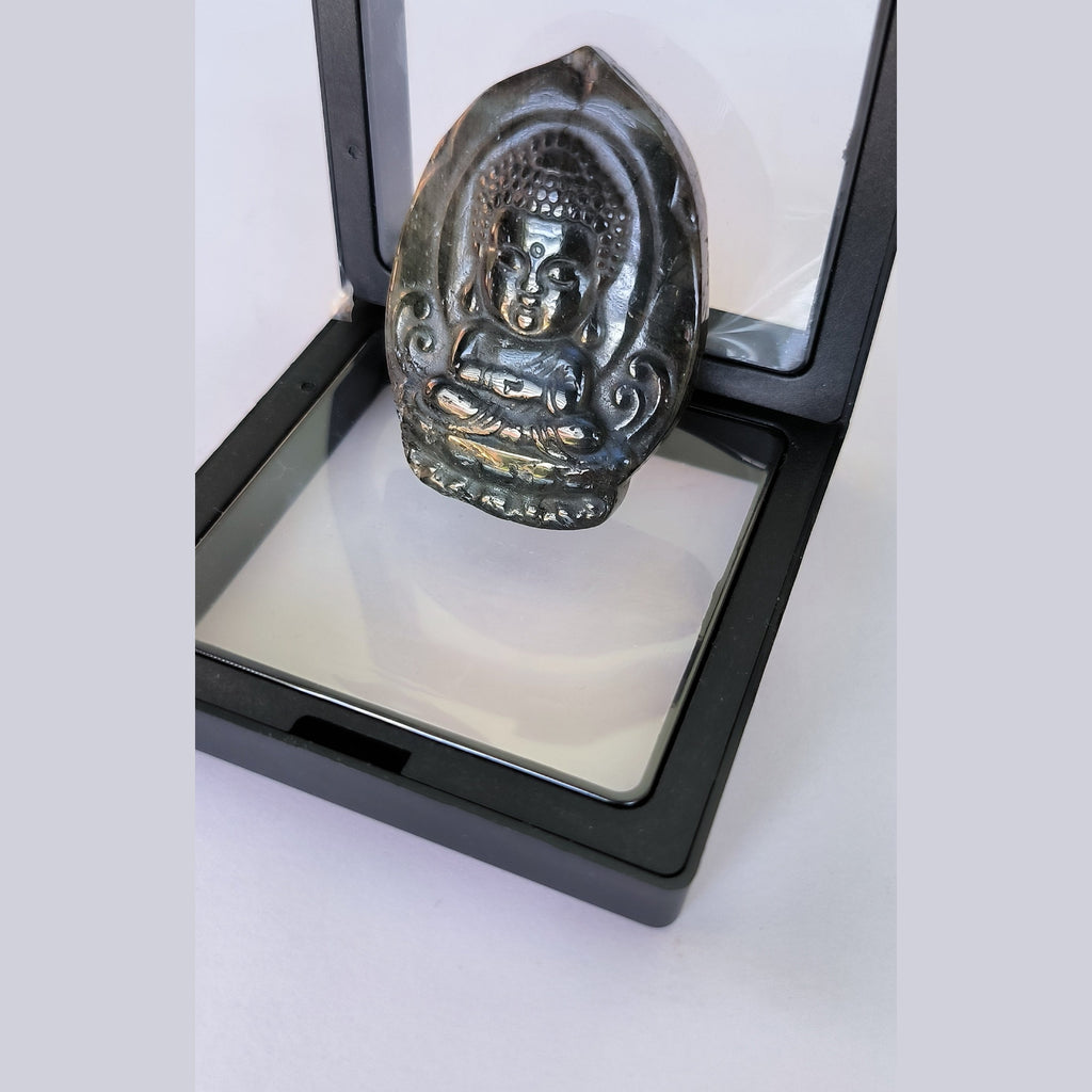 Bouddha Sculpté en Labradorite