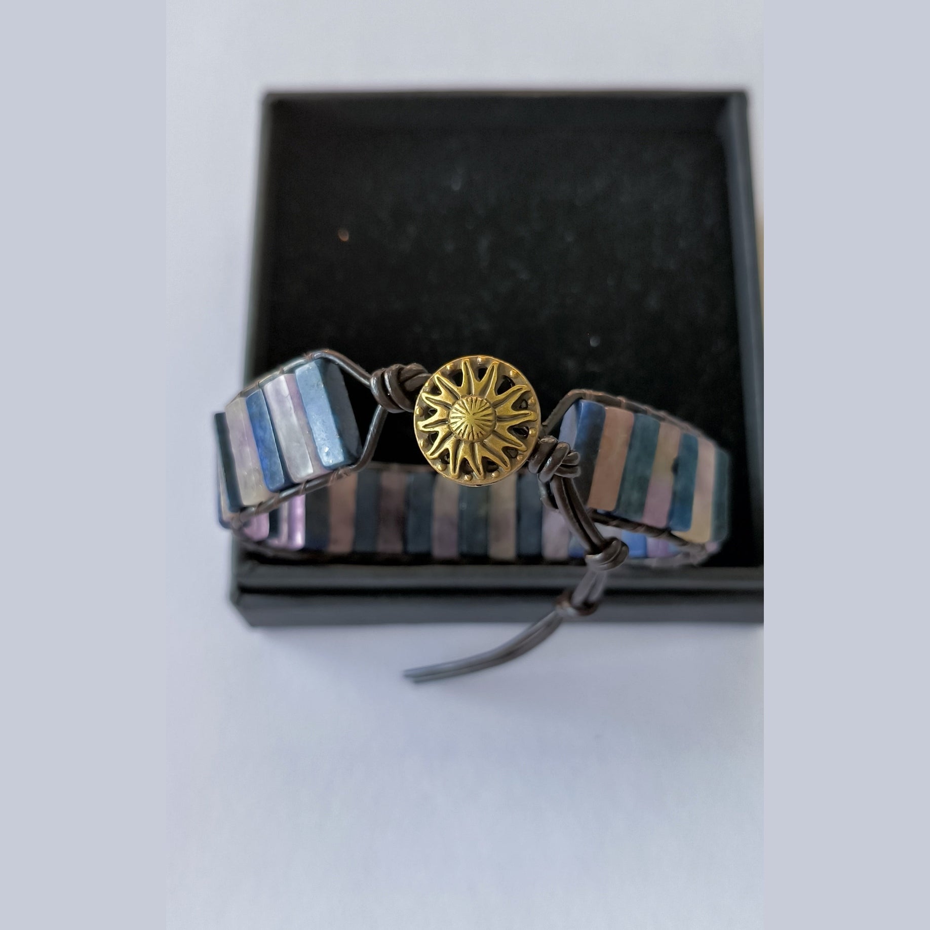 Bracelet Lapis-Lazuli & Améthyste Naturels – Élégance Artisanale
