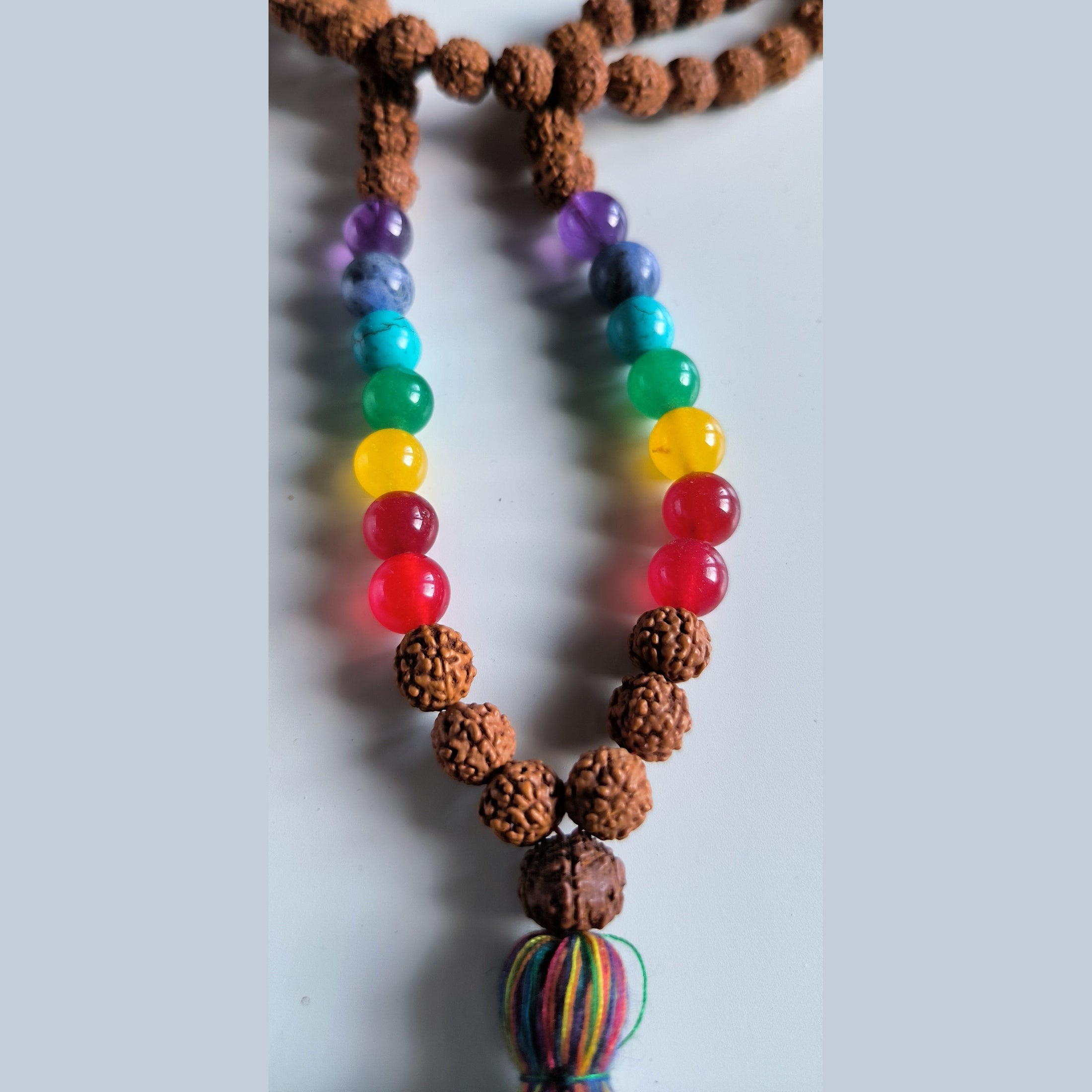 Mala Rudraksha & Chakras – Harmonie et Équilibre